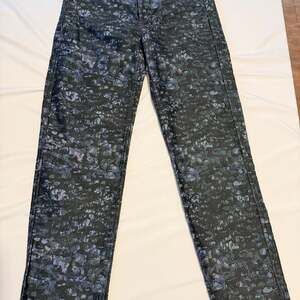 Isabel Marant Tilsor Trousers 2018 Metallic Abstract Floral Glam-Western Belted